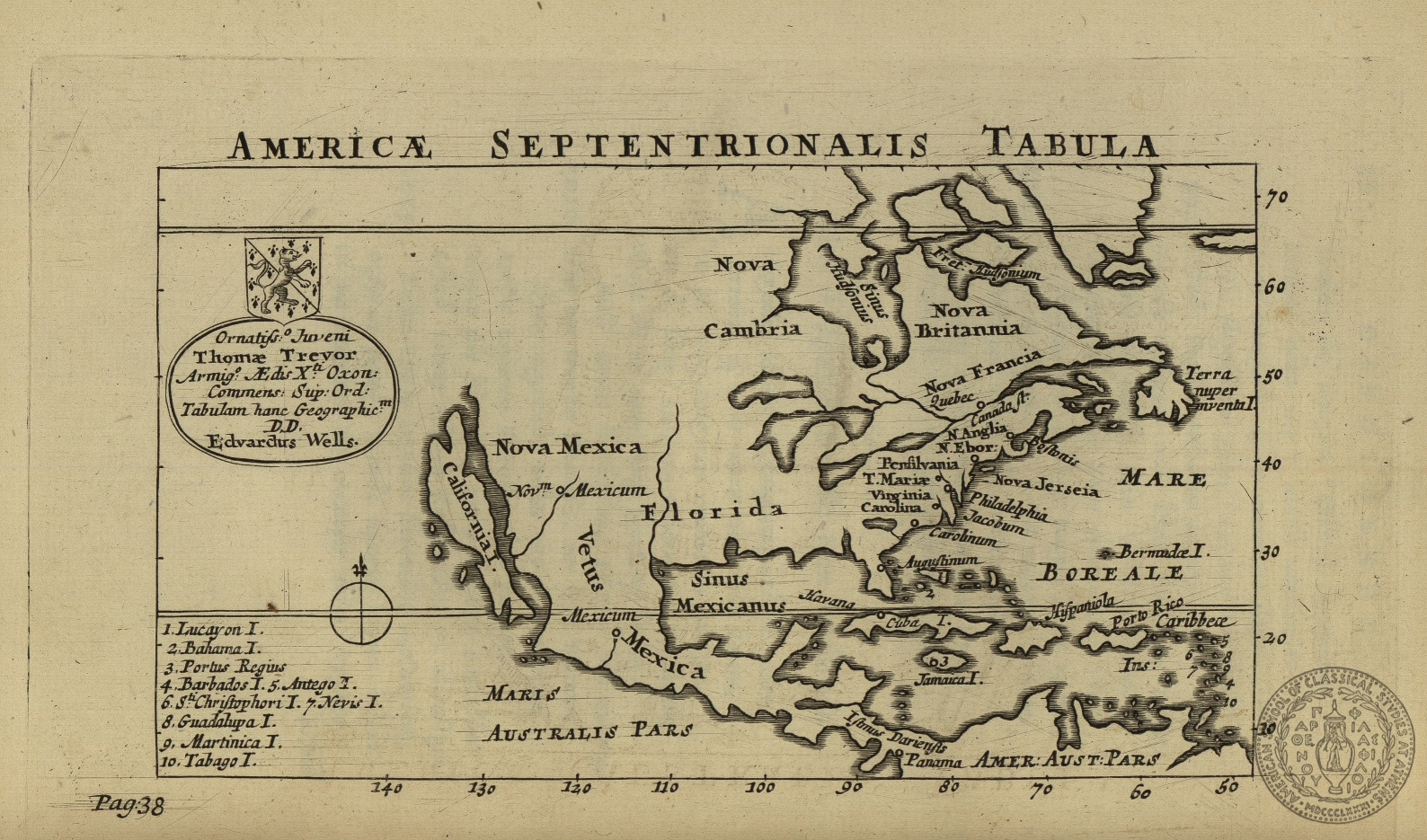 Americae Septentrionalis Tabula